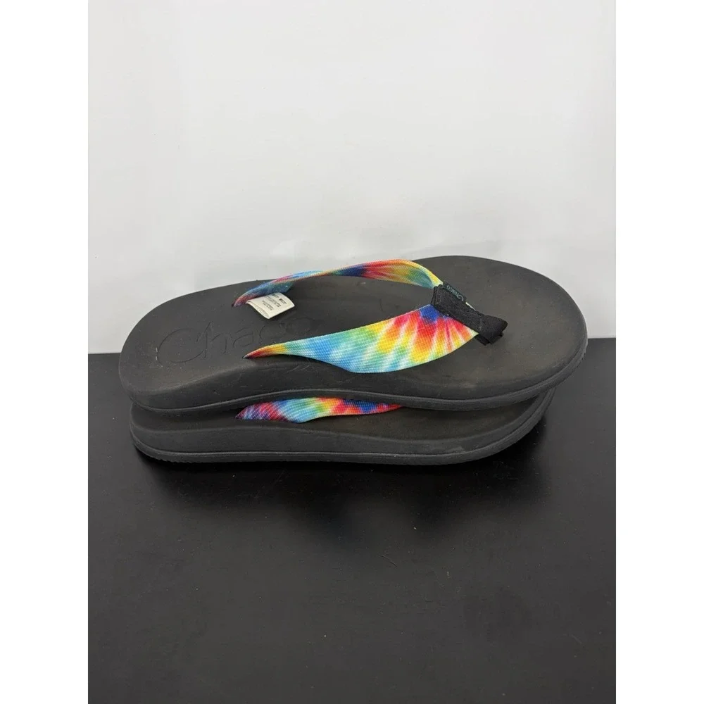 Chaco Men's Chillos Flip Flop Size 9 Dark tie Dye Multicolor